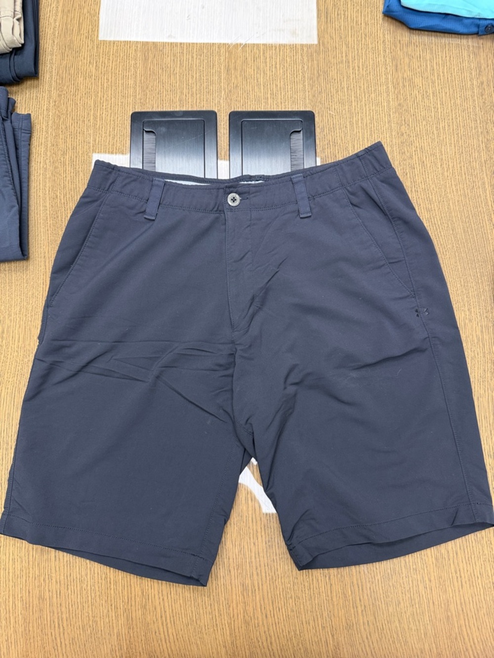 Under Armour Men's Black Flat Front Performance Shorts